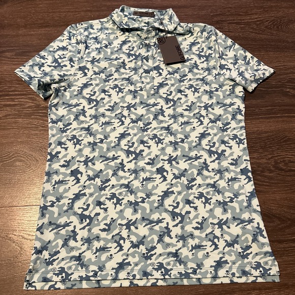G/FORE | Shirts | Gfore Polo Shirt Icon Camo Tech Mapped Skull Mens ...